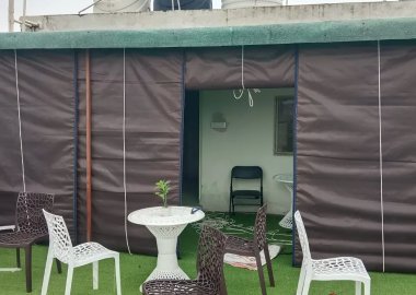 Brown Waterproof PVC Outdoor Blinds