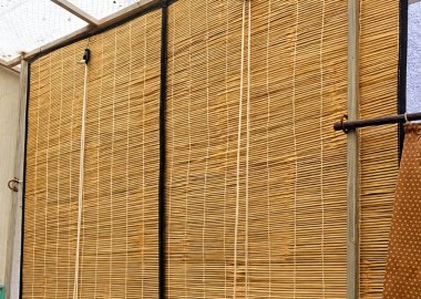 Bamboo Chick Window Installation