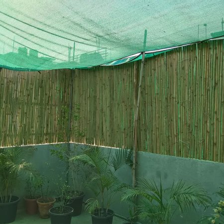 Green Outdoor Shade Netting Installation