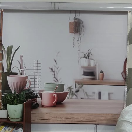 Interior Roller Blind Over Dining Space