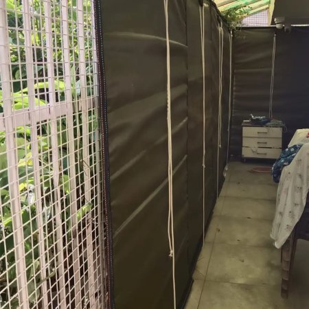 Outdoor Waterproof PVC Canvas Blinds Installation